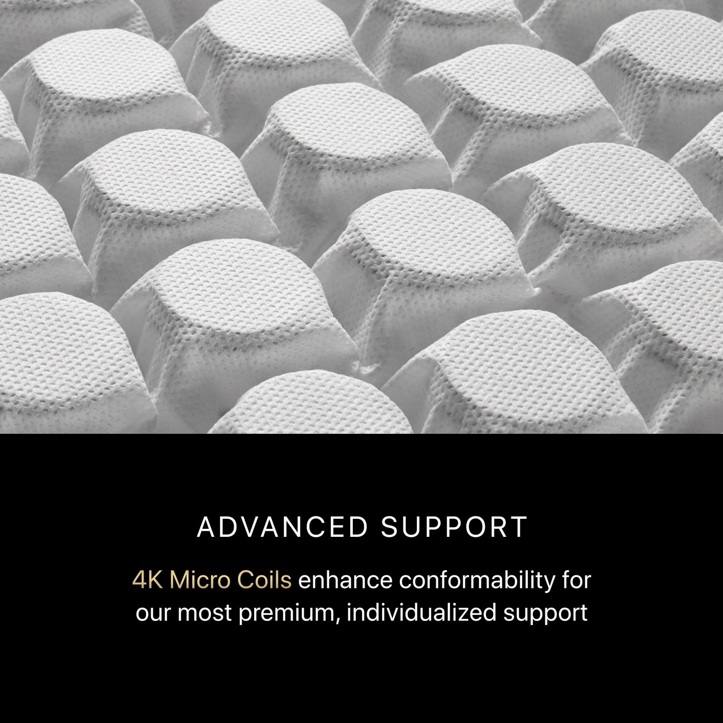Close-up of Beautyrest 4K Micro Coils with text about advanced support