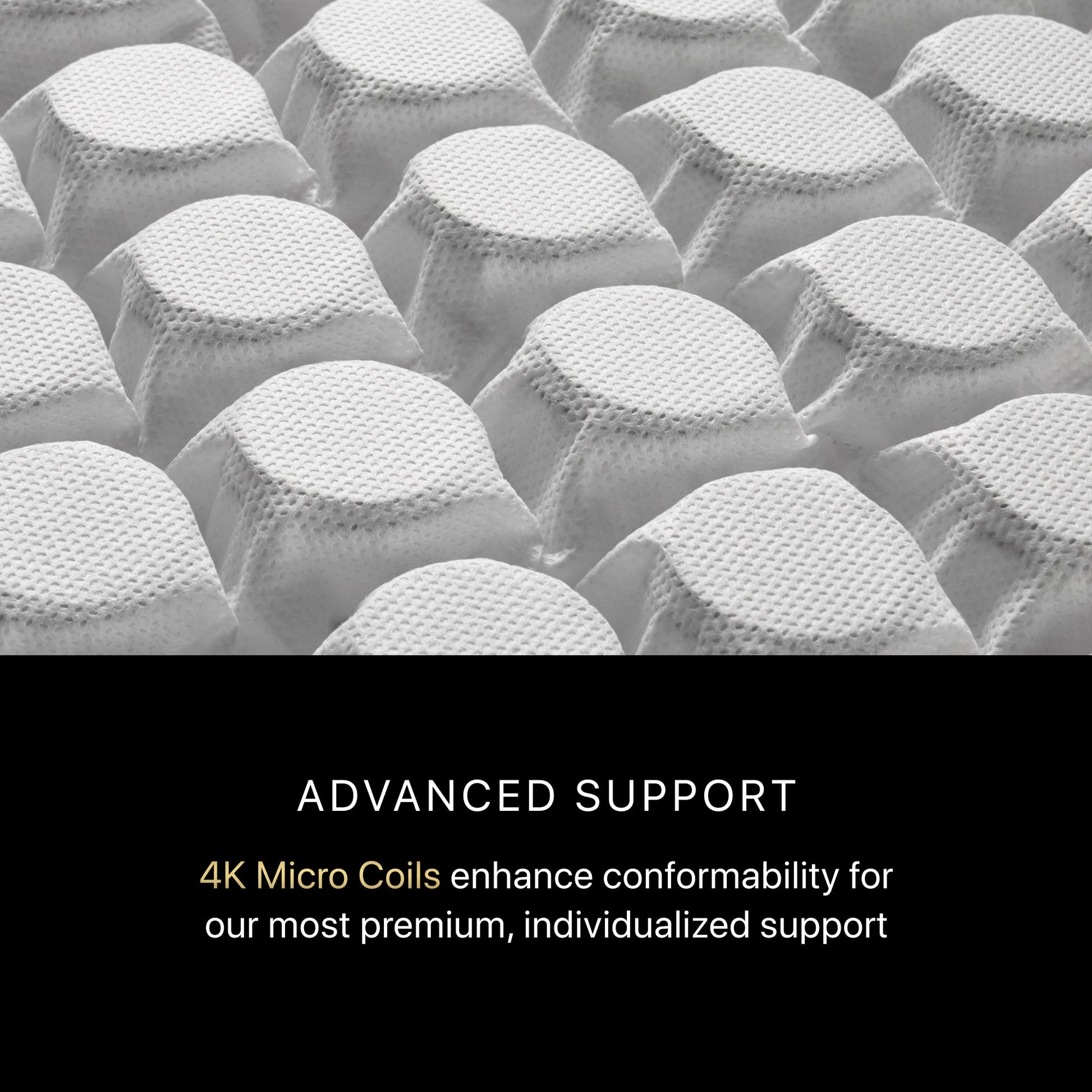 Close-up of Beautyrest 4K Micro Coils with text about advanced support