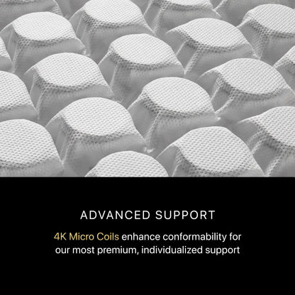 Close-up of Beautyrest 4K Micro Coils with text about advanced support