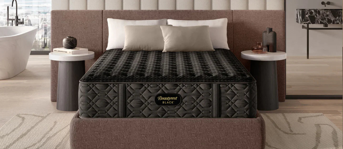 Beautyrest Black mattress in a bedroom