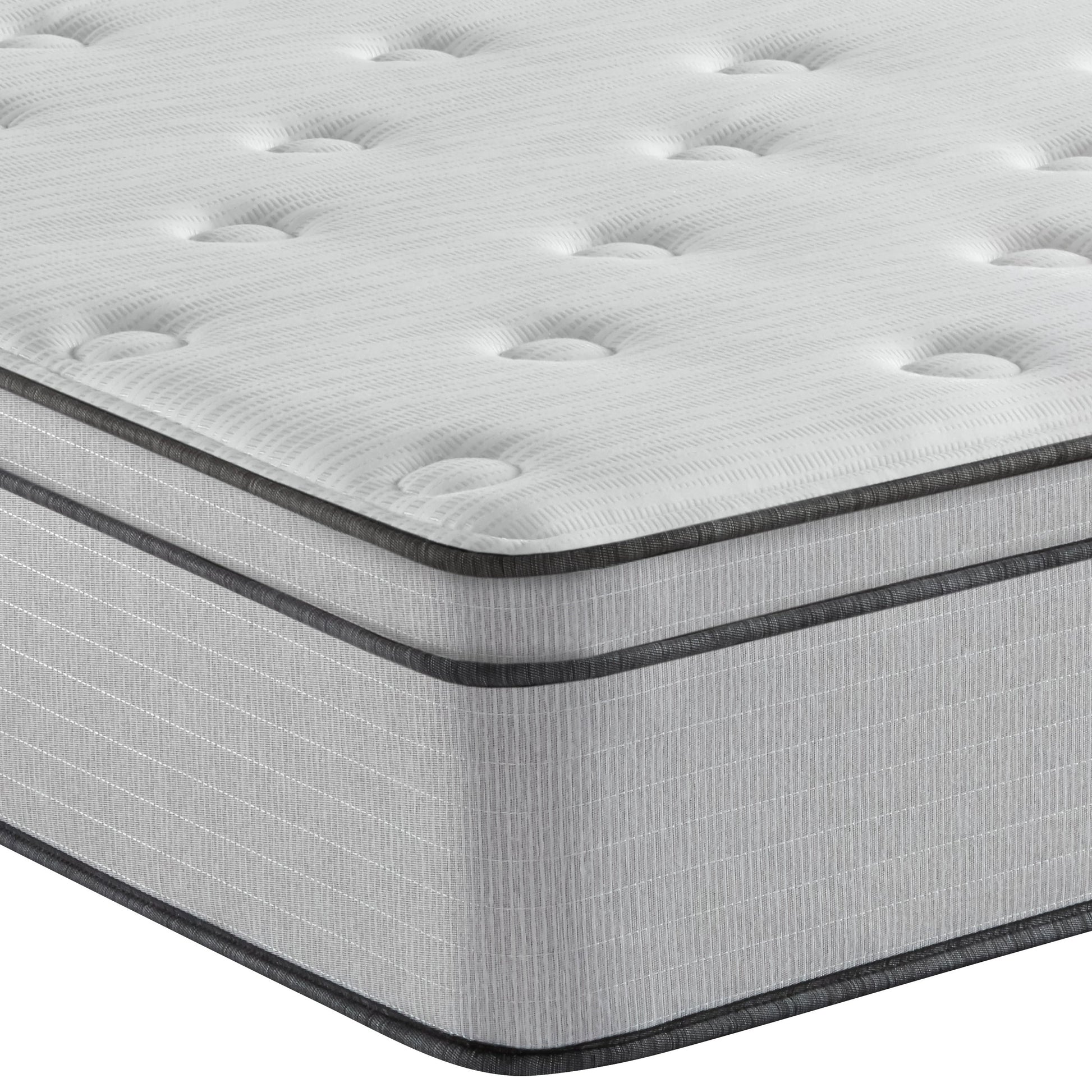 Corner view of the Beautyrest BR800 Plush Euro Top mattress