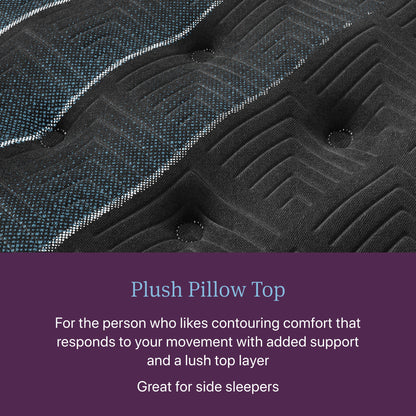 Closeup image of the plush pillow top World Class mattress